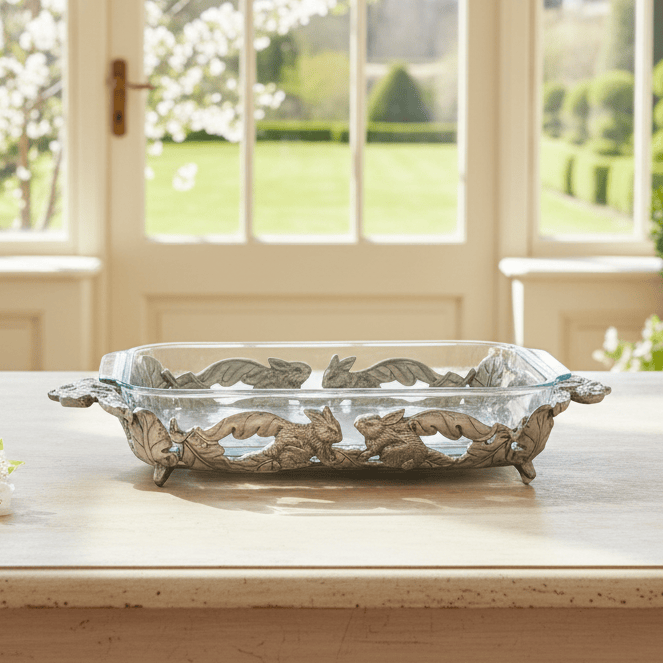 Arthur Court Bunny Bunny 3-Qt Casserole W/Pyrex