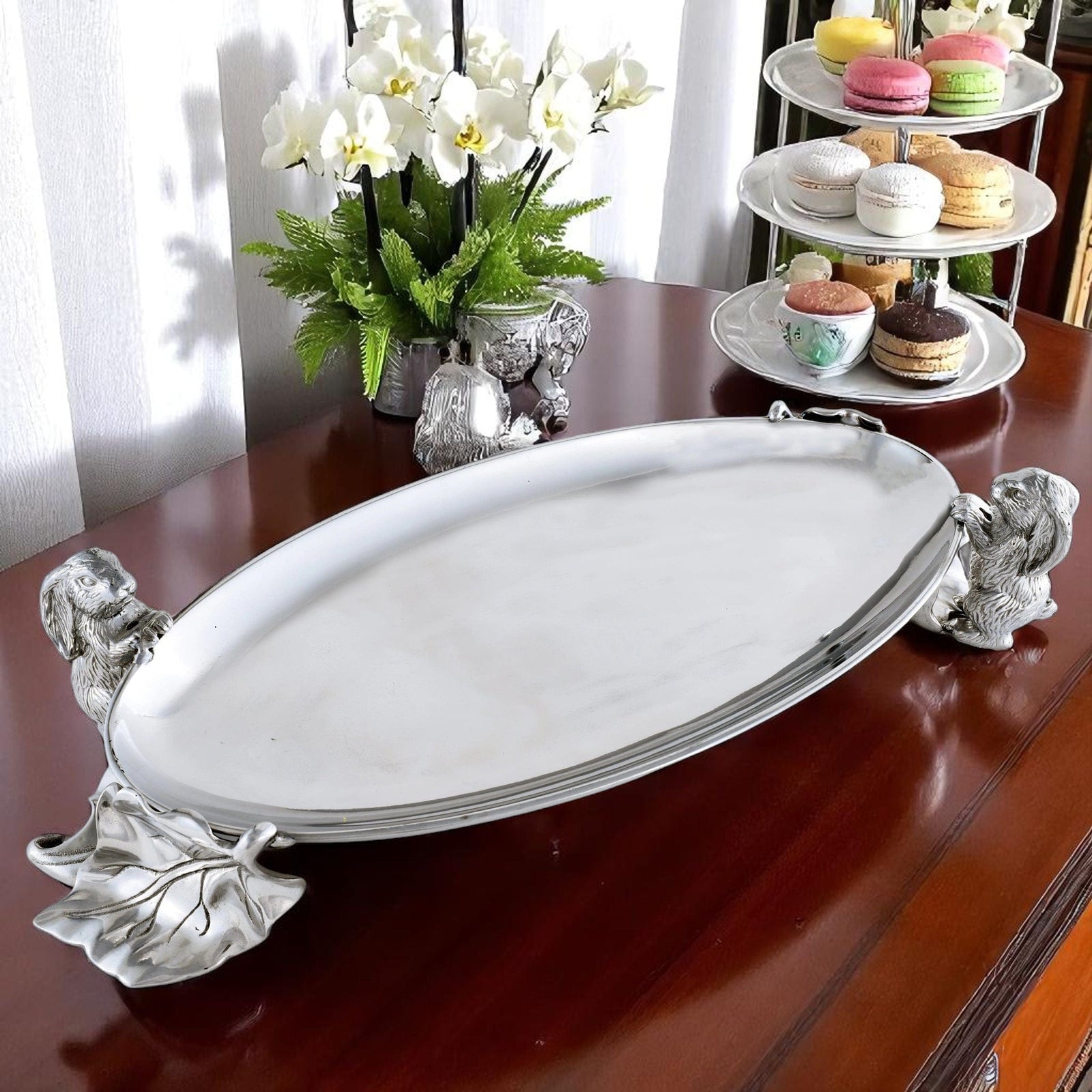 Arthur Court Bunny Bunny Centerpiece Tray