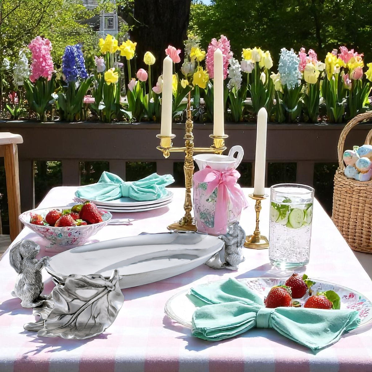 Arthur Court Bunny Bunny Centerpiece Tray