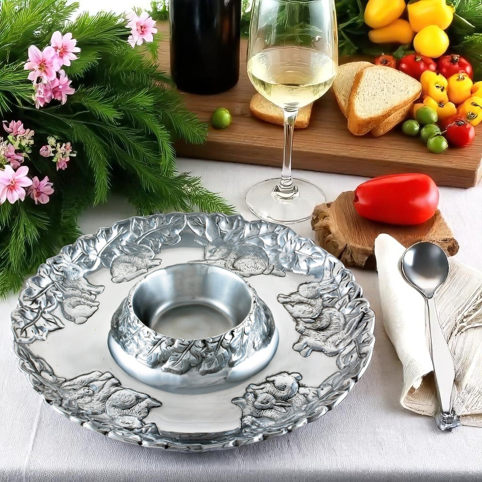 Arthur Court Bunny Bunny Chip and Dip