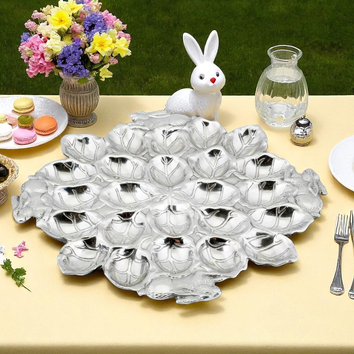 Arthur Court Bunny Bunny Deviled Egg Holder Large