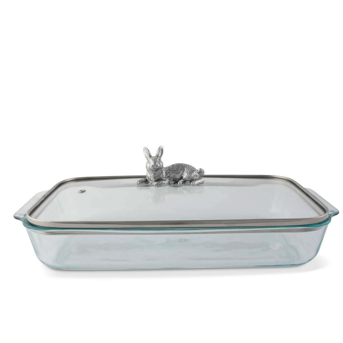 Arthur Court Bunny Bunny Lid with Pyrex 3 quart Baking Dish