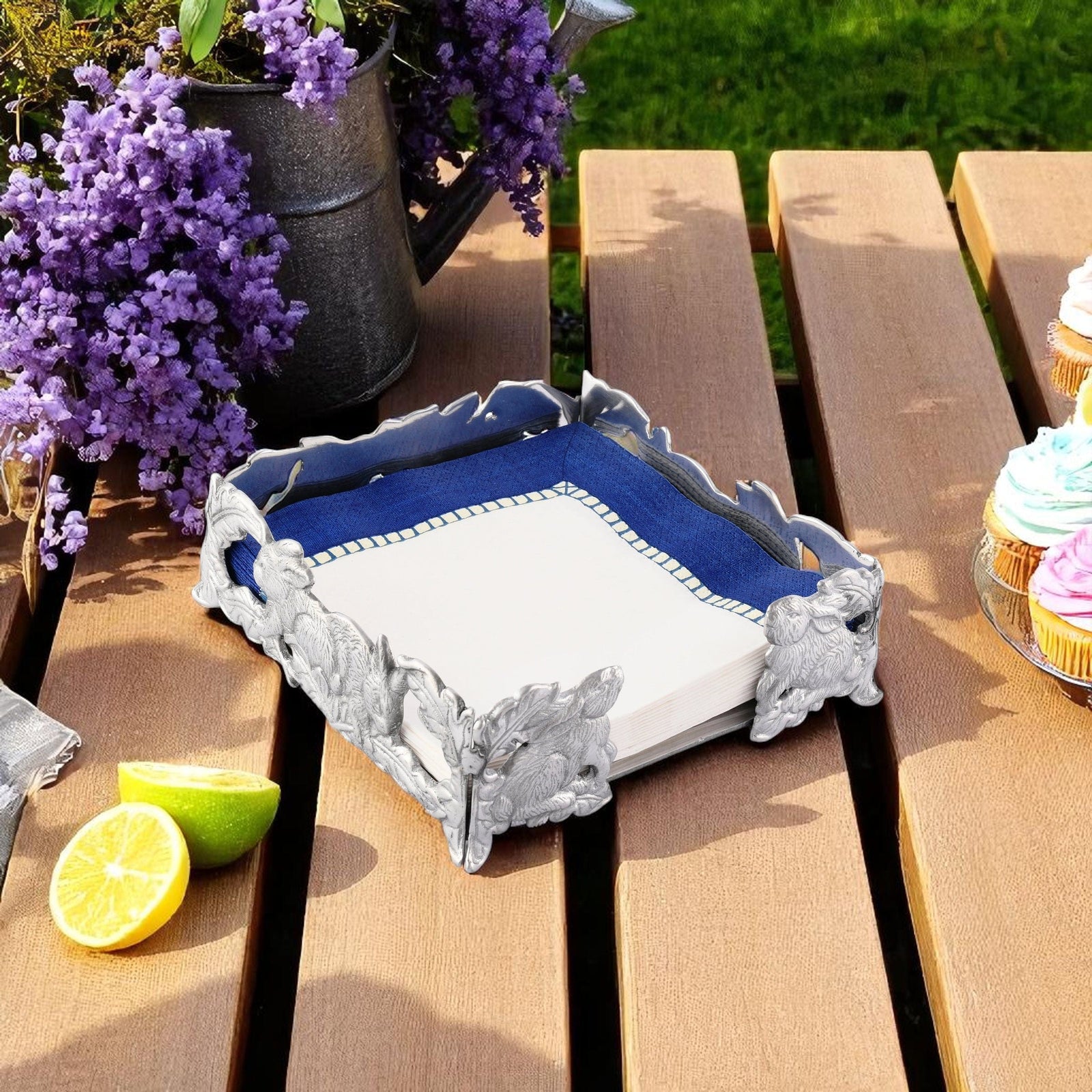 Arthur Court Bunny Bunny Luncheon Napkin Box