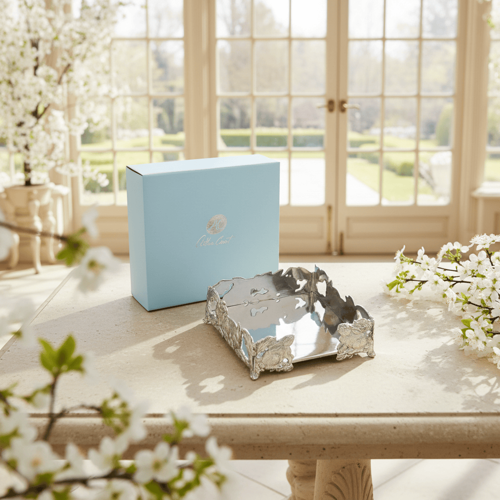Arthur Court Bunny Bunny Luncheon Napkin Box