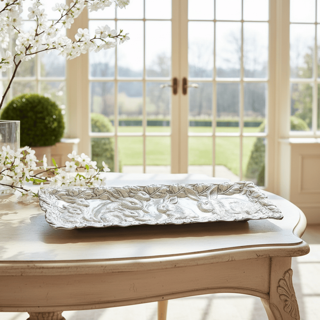 Arthur Court Bunny Bunny Oblong Tray