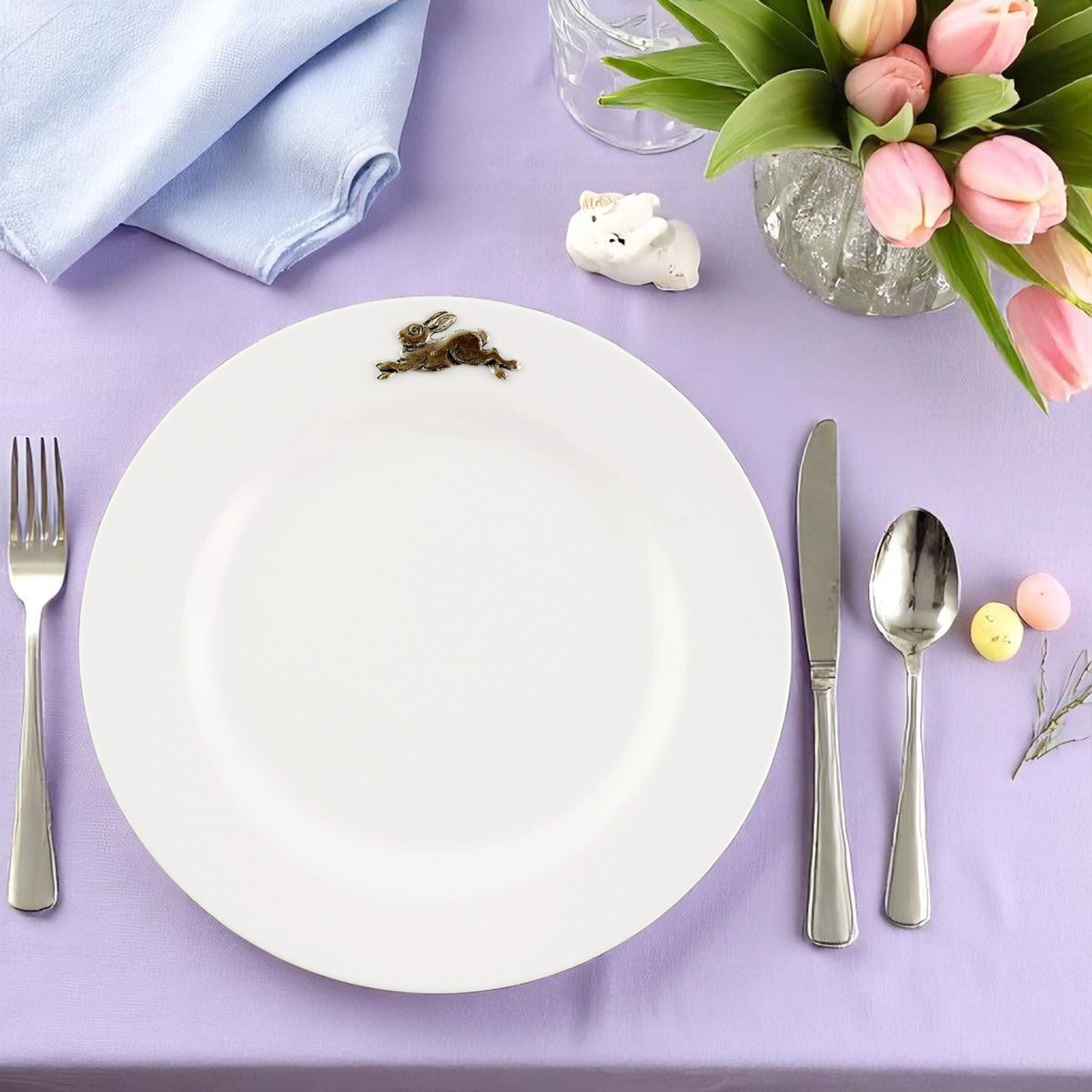 Arthur Court Bunny Bunny / Rabbit Melamine Lunch Plates - Set of 4