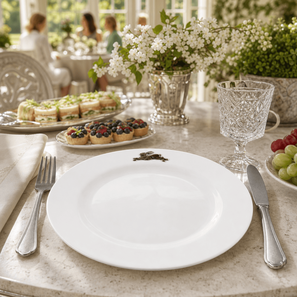 Arthur Court Bunny Bunny / Rabbit Melamine Lunch Plates - Set of 4
