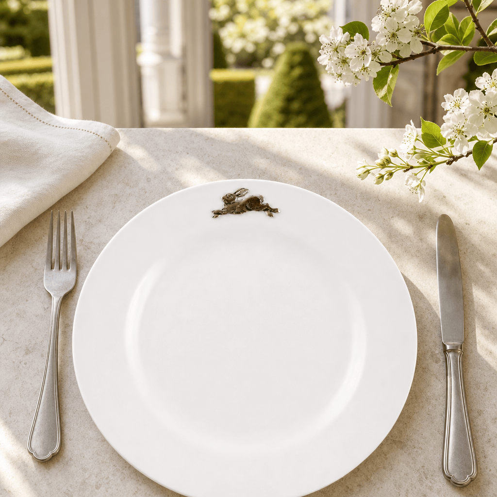 Arthur Court Bunny Bunny / Rabbit Melamine Lunch Plates - Set of 4