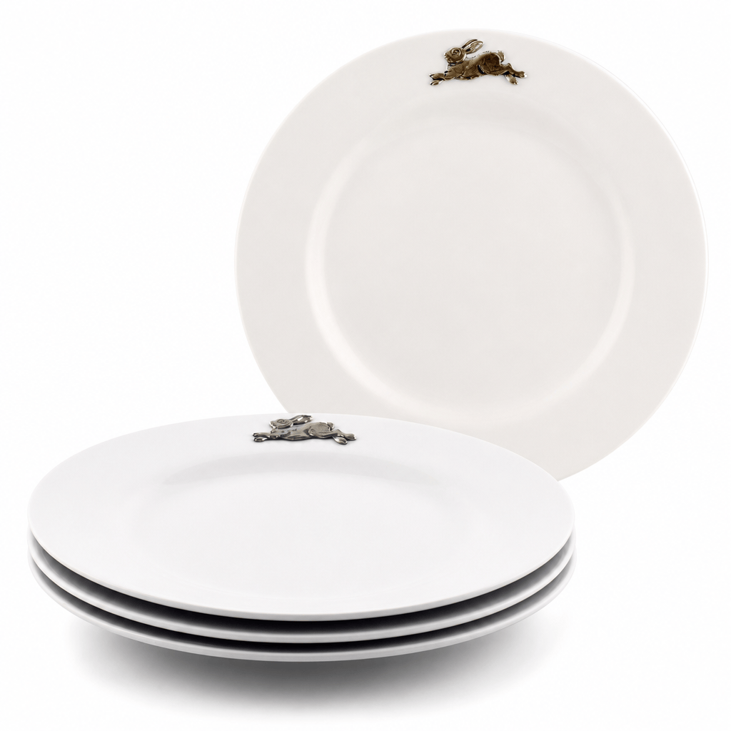 Arthur Court Bunny Bunny / Rabbit Melamine Lunch Plates - Set of 4
