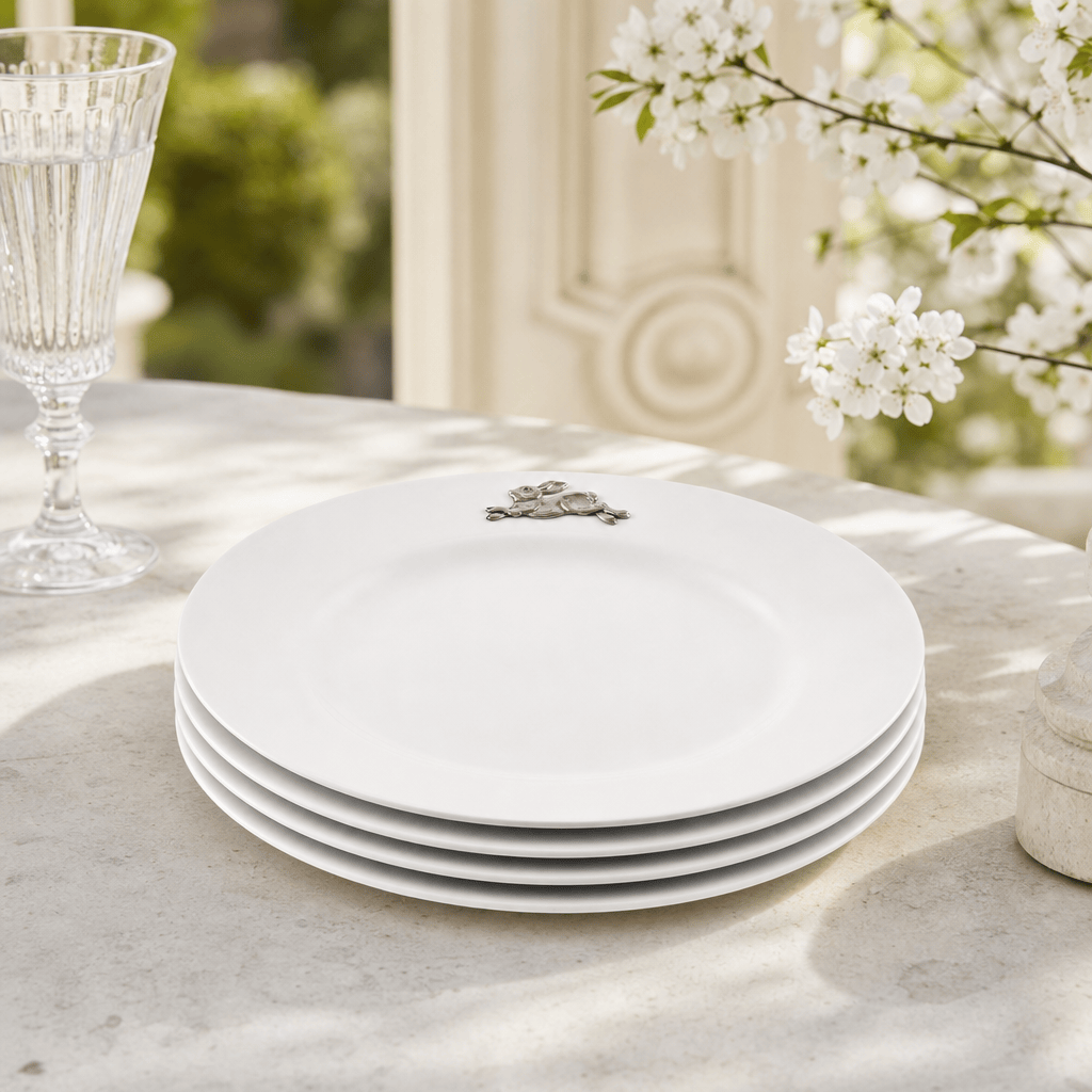 Arthur Court Bunny Bunny / Rabbit Melamine Lunch Plates - Set of 4