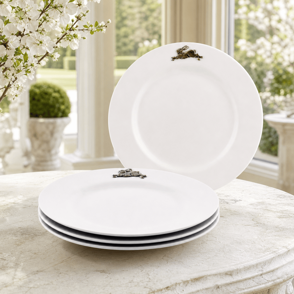 Arthur Court Bunny Bunny / Rabbit Melamine Lunch Plates - Set of 4