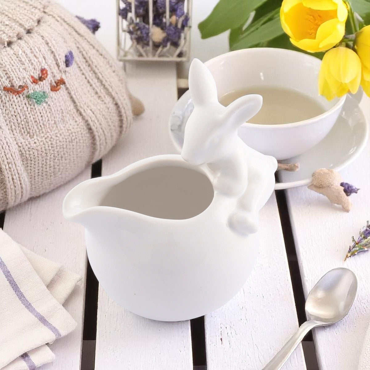 Arthur Court Bunny Porcelain Climbing Bunny Creamer