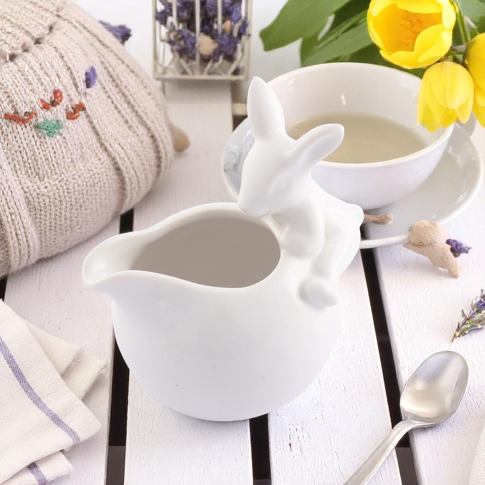 Arthur Court Bunny Porcelain Climbing Bunny Creamer