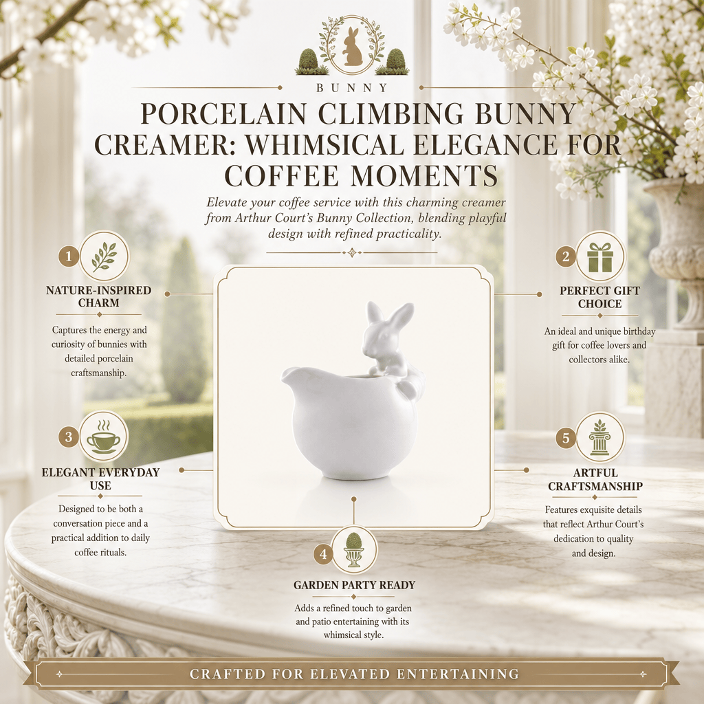 Arthur Court Bunny Porcelain Climbing Bunny Creamer
