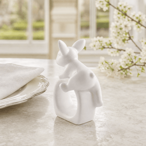 Arthur Court Bunny Porcelain Climbing Bunny Napkin Rings - Set of 4