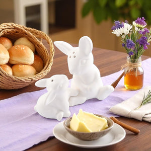 Arthur Court Bunny Porcelain Mother and Son Bunny Salt and Pepper