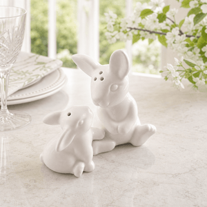 Arthur Court Bunny Porcelain Mother and Son Bunny Salt and Pepper
