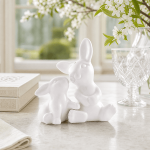 Arthur Court Bunny Porcelain Mother and Son Bunny Salt and Pepper
