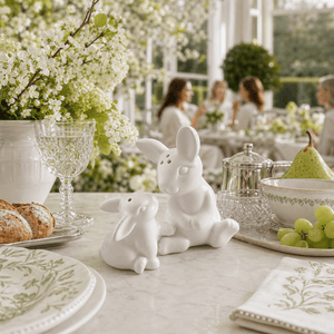 Arthur Court Bunny Porcelain Mother and Son Bunny Salt and Pepper