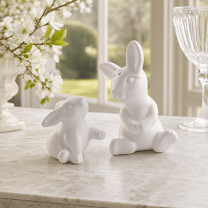 Arthur Court Bunny Porcelain Mother and Son Bunny Salt and Pepper