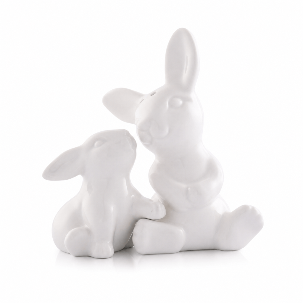 Arthur Court Bunny Porcelain Mother and Son Bunny Salt and Pepper