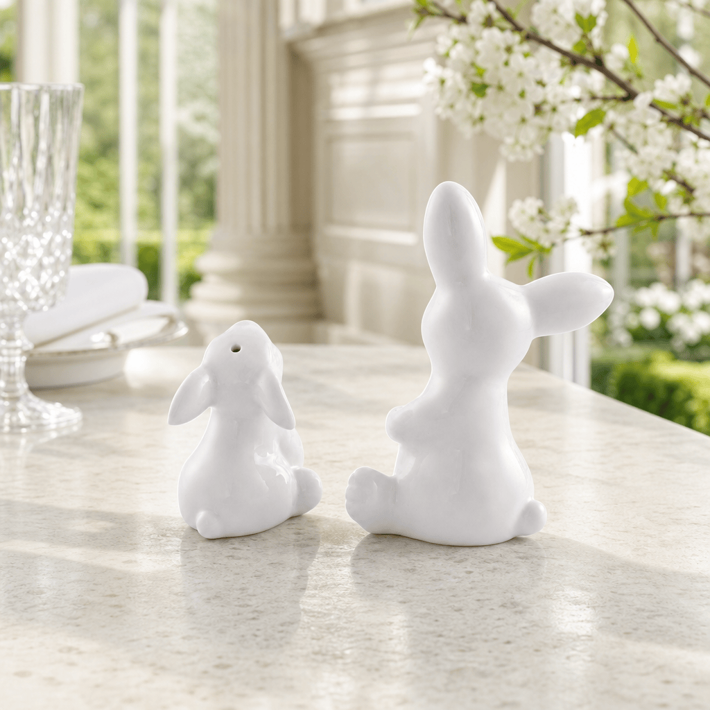Arthur Court Bunny Porcelain Mother and Son Bunny Salt and Pepper