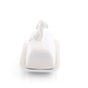 Arthur Court Bunny Porcelain Sitting Bunny Butter Dish