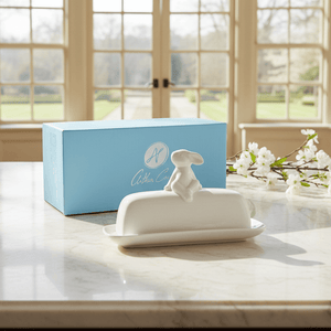 Arthur Court Bunny Porcelain Sitting Bunny Butter Dish