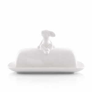 Arthur Court Bunny Porcelain Sitting Bunny Butter Dish