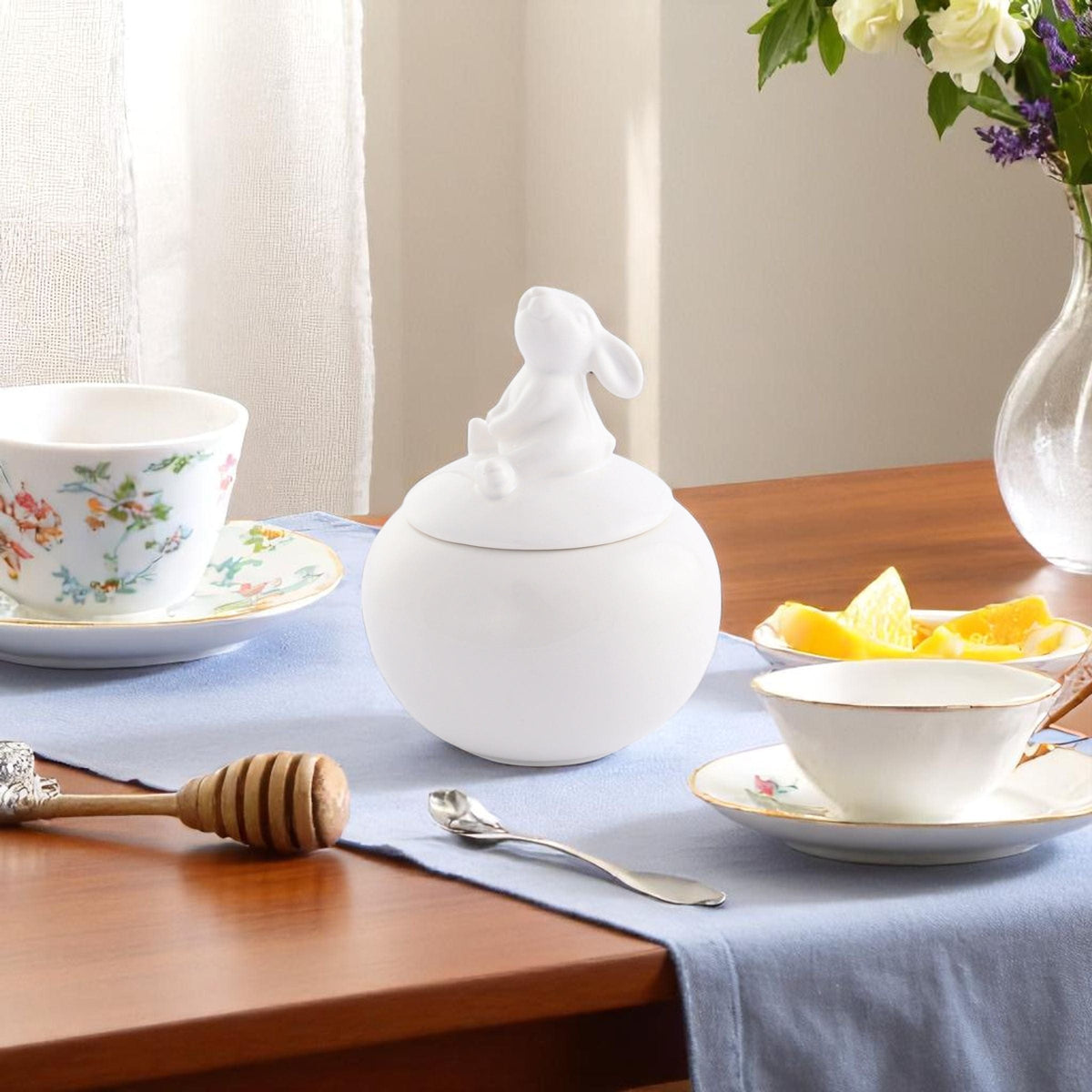 Arthur Court Bunny Porcelain Sitting Bunny Sugar Bowl