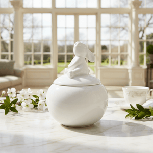 Arthur Court Bunny Porcelain Sitting Bunny Sugar Bowl