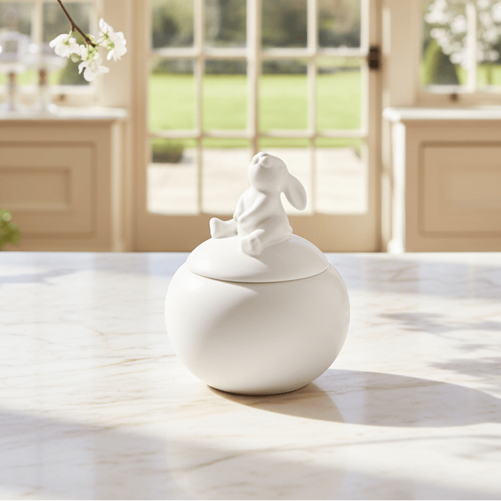 Arthur Court Bunny Porcelain Sitting Bunny Sugar Bowl