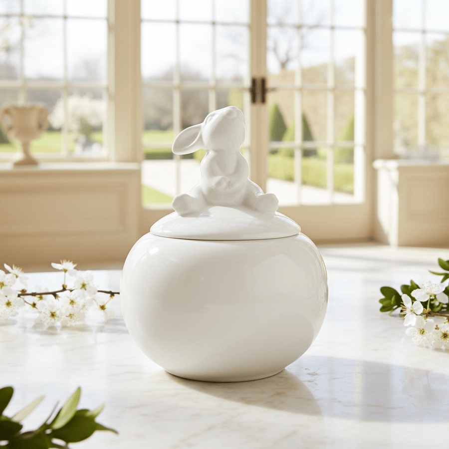 Arthur Court Bunny Porcelain Sitting Bunny Sugar Bowl