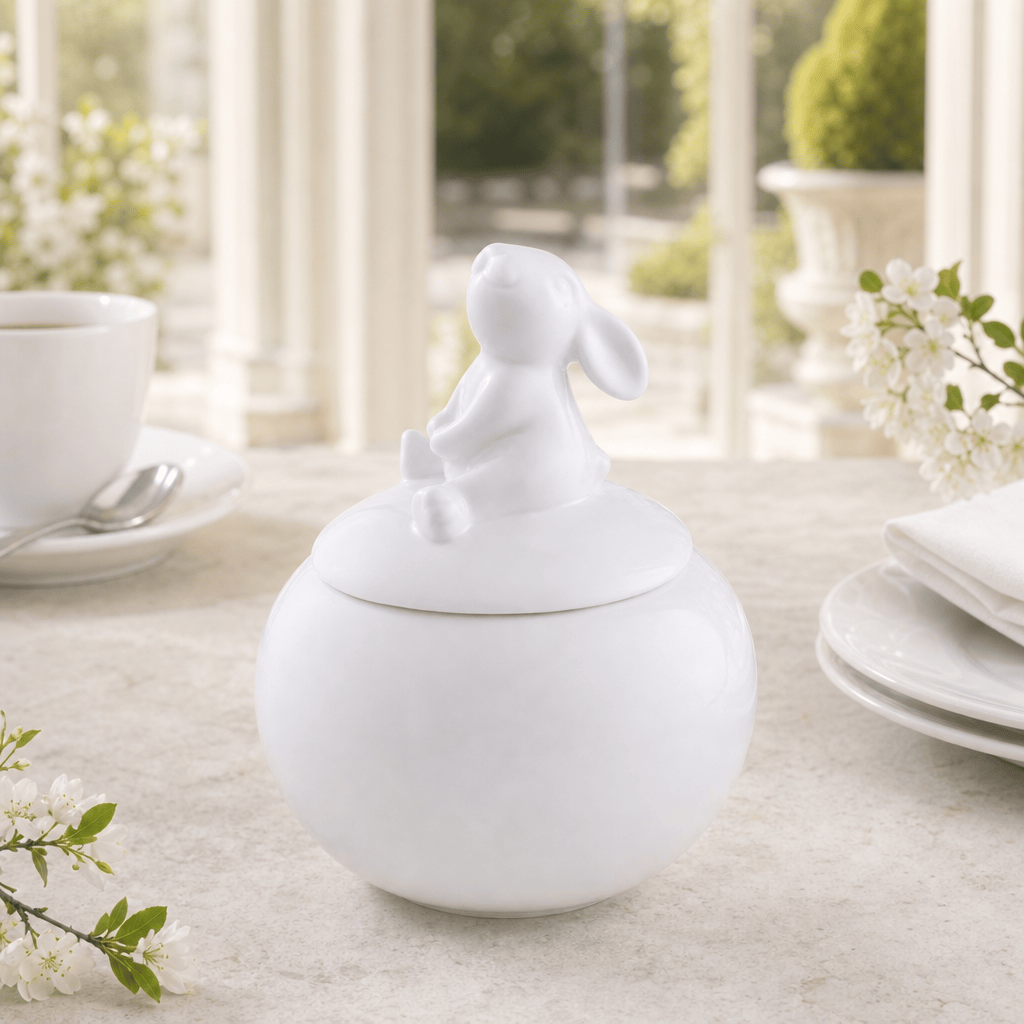 Arthur Court Bunny Porcelain Sitting Bunny Sugar Bowl