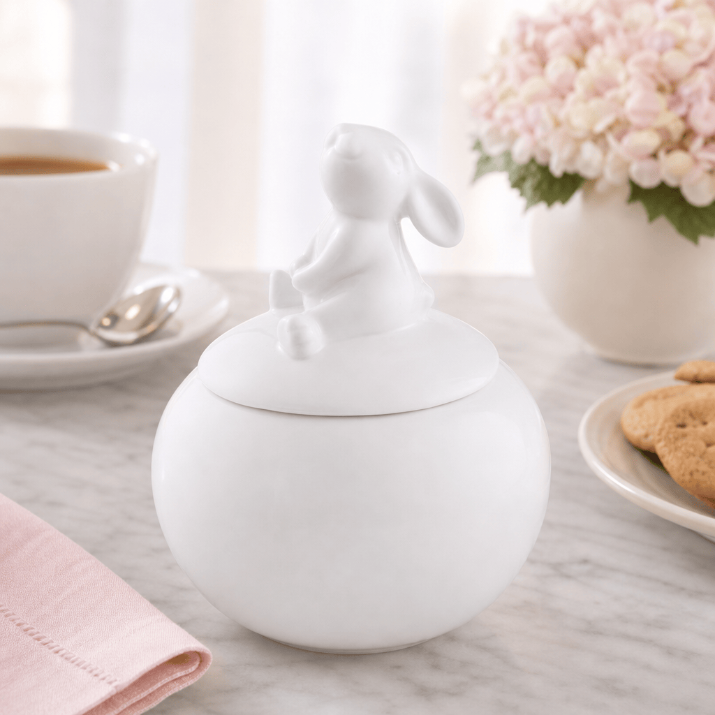 Arthur Court Bunny Porcelain Sitting Bunny Sugar Bowl