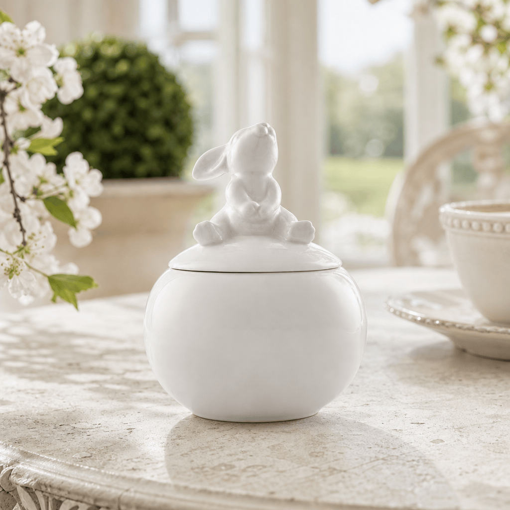 Arthur Court Bunny Porcelain Sitting Bunny Sugar Bowl