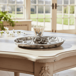Arthur Court Bunny Rabbit Garden Tidbit Tray