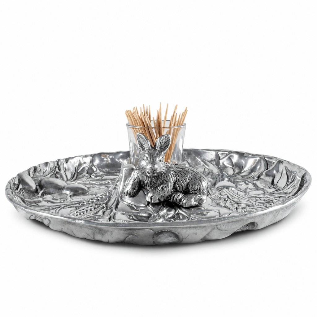 Arthur Court Bunny Rabbit Garden Tidbit Tray