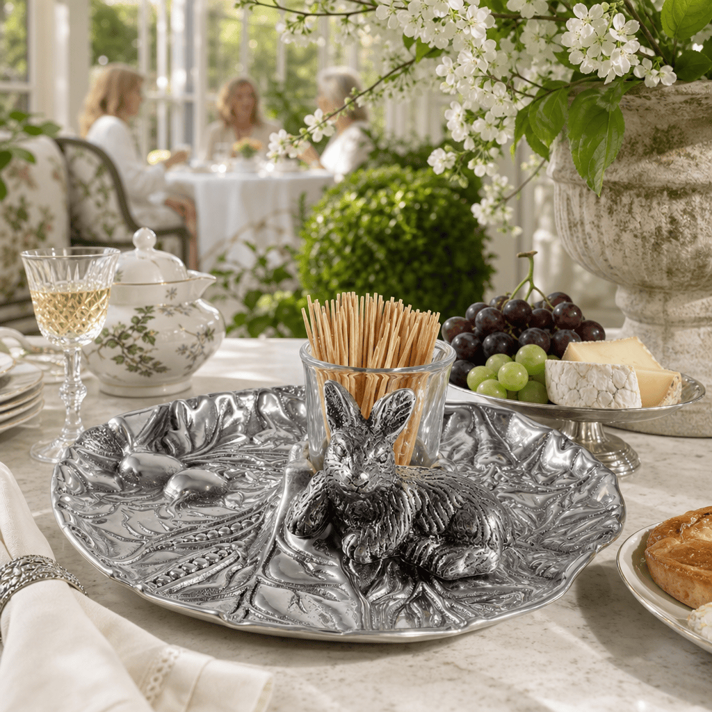 Arthur Court Bunny Rabbit Garden Tidbit Tray