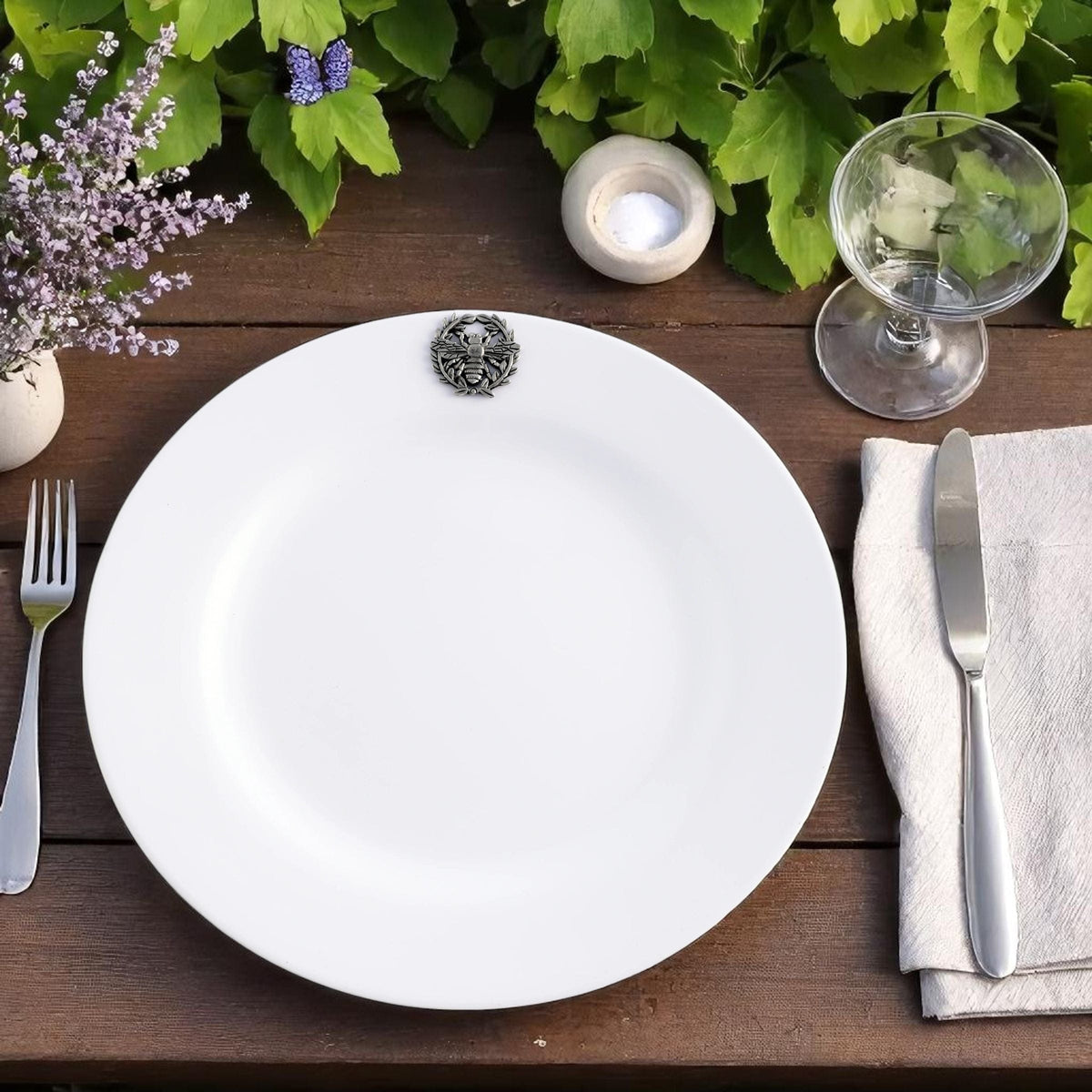 Arthur Court Butterfly Bee Melamine Lunch Plates - Set of 4