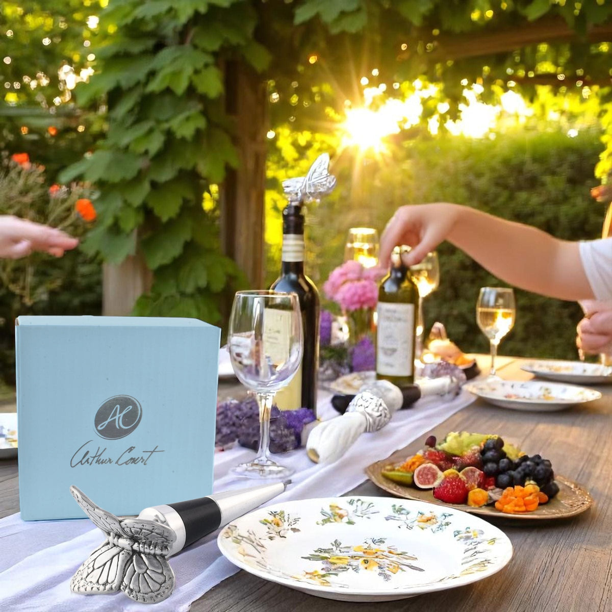 Arthur Court Butterfly Bottle Stopper - Butterfly