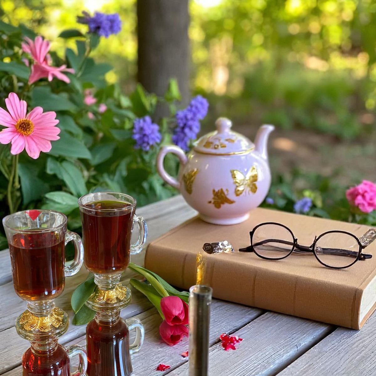 Arthur Court Butterfly Butterfly 24 Gold Plated Glass Mug