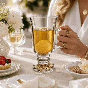 Arthur Court Butterfly Butterfly 24 Gold Plated Glass Mug