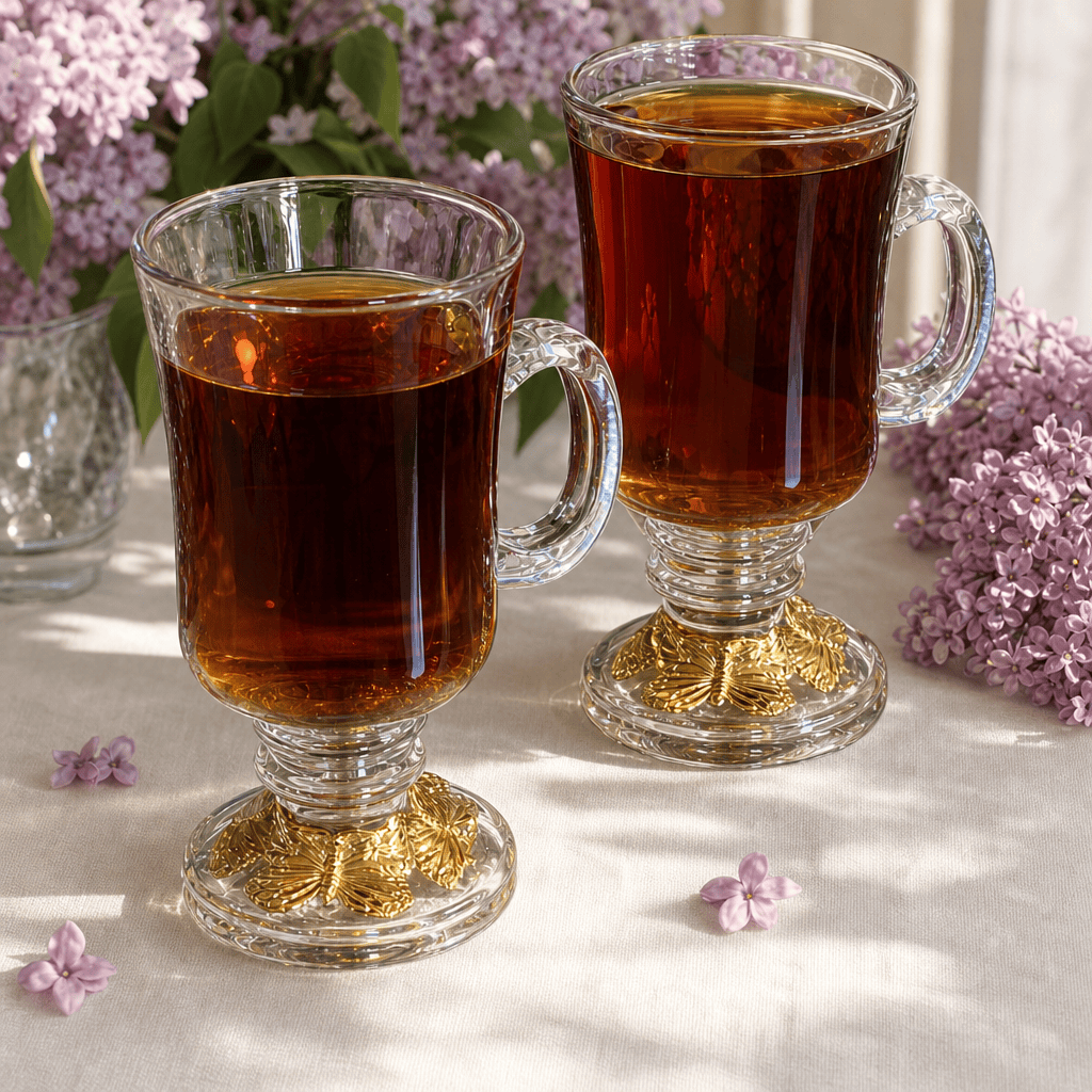 Arthur Court Butterfly Butterfly 24 Gold Plated Glass Mug