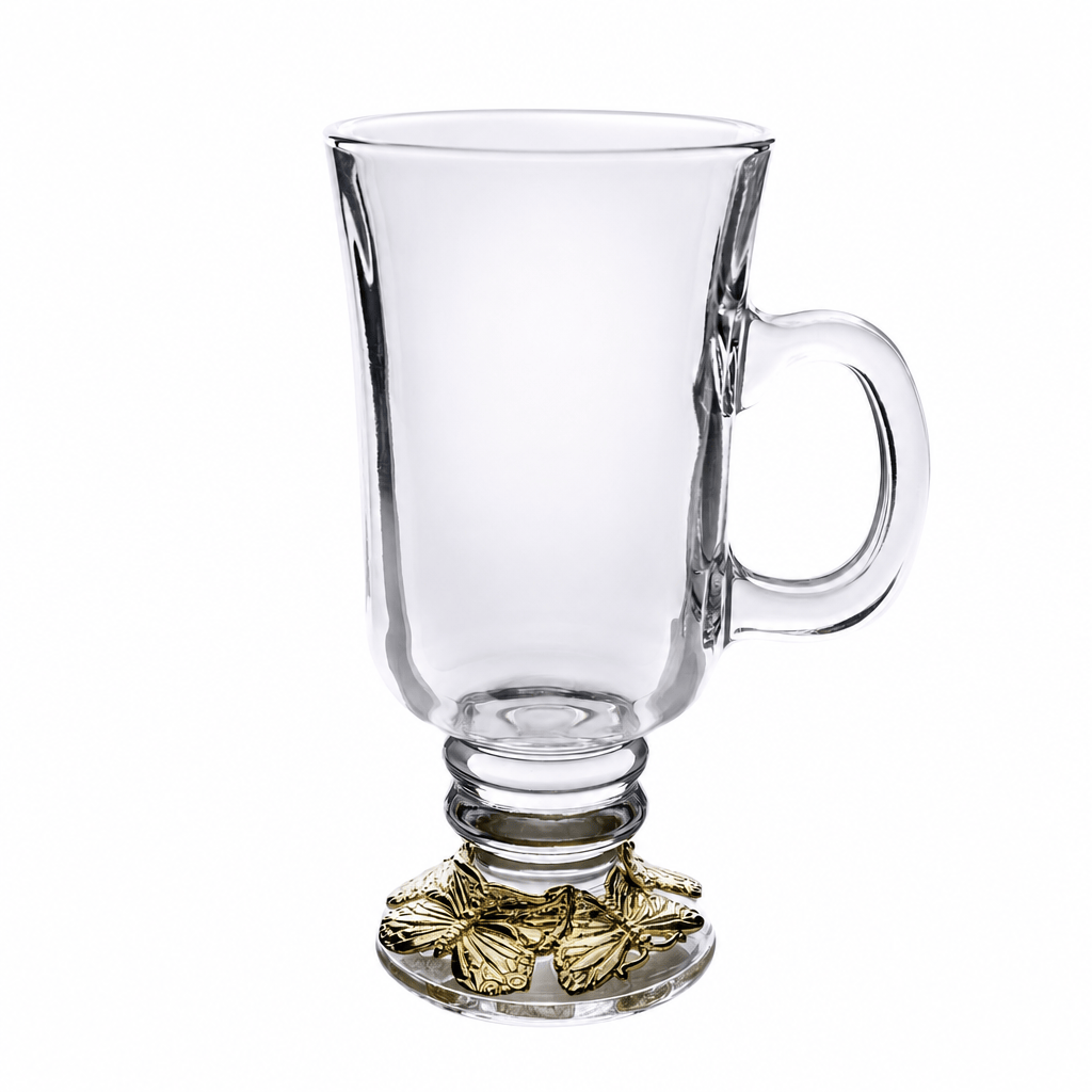 Arthur Court Butterfly Butterfly 24 Gold Plated Glass Mug