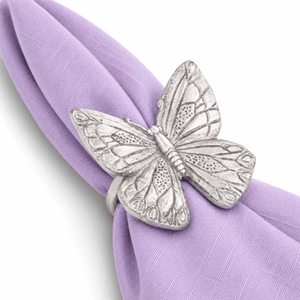 Arthur Court Butterfly Butterfly and Flower Napkin Rings