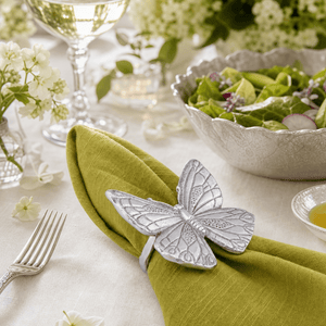 Arthur Court Butterfly Butterfly and Flower Napkin Rings