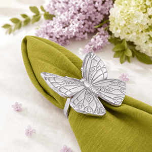 Arthur Court Butterfly Butterfly and Flower Napkin Rings