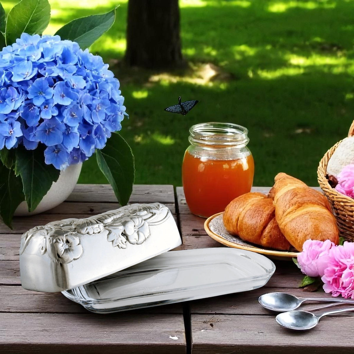 Arthur Court Butterfly Butterfly Butter Dish