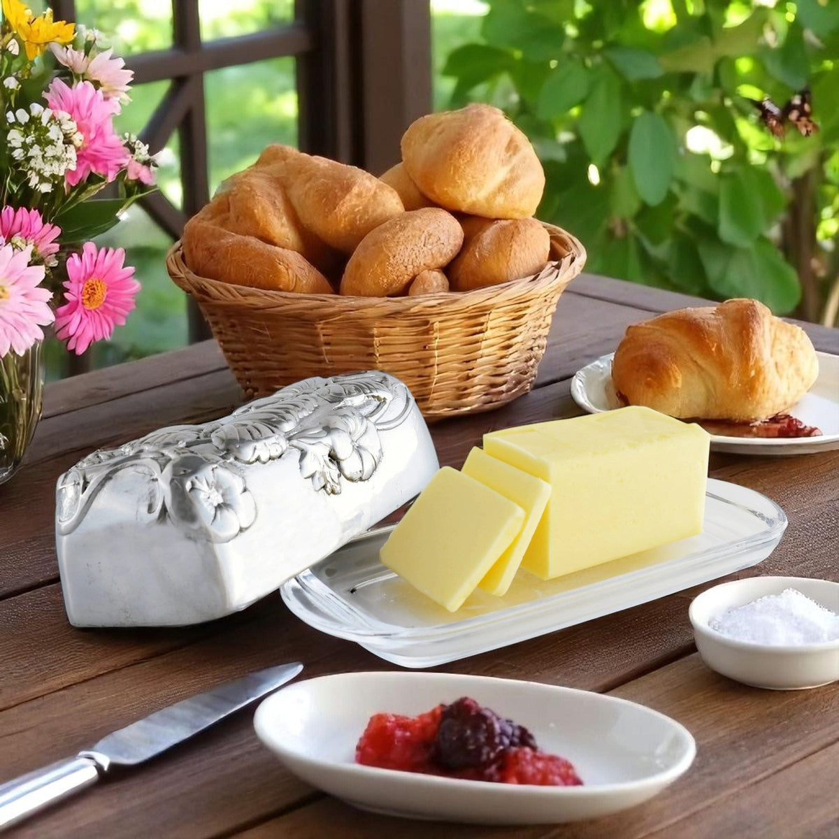 Arthur Court Butterfly Butterfly Butter Dish